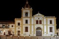 View to illuminated Iglesia La Inmaculada Concepcion at night, Santa Cruz de Mompox, World