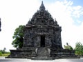 Front view landscape photography of Sojiwan Temple Candi, one of Mahayana Buddhist temple located at Prambanan Area, Klaten