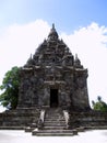 Front view landscape photography of Sojiwan Temple (Candi), one of Mahayana Buddhist temple located at Klaten, Central