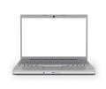 Front view laptop blank screen [Clipping Path] Royalty Free Stock Photo