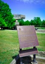 Front view of Lift lock historical plaque