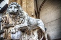 Front view of a Lion in Loggia dei Lanzi in Florence