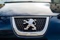 Front view of Lion logotype of Peugeot French ca