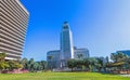 Pnoramic photo of Los Angeles City Hall. California Royalty Free Stock Photo