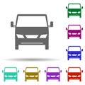 Front view machine, car in multi color style icon. Simple glyph, flat vector of transport icons for ui and ux, website or mobile Royalty Free Stock Photo