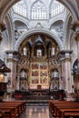 Front view of the Main Altarpiece Doors in the Cathedral of Valencia - Spain Royalty Free Stock Photo