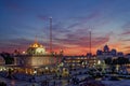 Front view of main Takhat Sachkhand Shri Hazur Abchalnagar Sahib, main Gurudwara