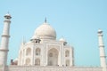 Front view of majestic Taj Mahal in Agra. One of seven wonders of the World Royalty Free Stock Photo