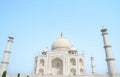Front view of majestic Taj Mahal in Agra. One of seven wonders of the World Royalty Free Stock Photo