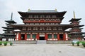 Front view of majestic temple architecture Royalty Free Stock Photo