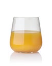 Front view of  mango juice glass Royalty Free Stock Photo