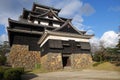 Front view of Matsue samurai feudal castle in Shimane prefecture Royalty Free Stock Photo