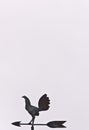 Rooster, weather vane on top of a shed, on a tropical pier Royalty Free Stock Photo