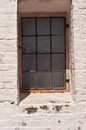 Tropical lighthouse window with twelve glass pains Royalty Free Stock Photo