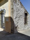Rustic stone house facade, bejar, spain Royalty Free Stock Photo