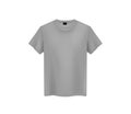 Front view of men`s gray t-shirt Mock-up on light background. Short sleeve T-shirt template on background