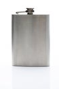 Front view of metal flask