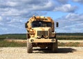 Front view of the military vehicle Royalty Free Stock Photo