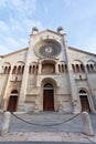 Front view of Modena Cathedral, Italy Royalty Free Stock Photo