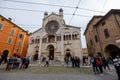 Front view of Modena Cathedral, Italy