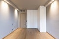 Front view of modern room with large wardrobe Royalty Free Stock Photo