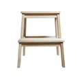 front view of modern wooden step stool Royalty Free Stock Photo