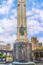 Front view of the Monument to the Fallen in Santa Cruz de Tenerife, vertical Royalty Free Stock Photo