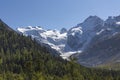 Front view of the Morteratsch Glacier, Bernina group