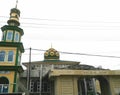 front view of the architecture of the al-ihsan mosque in Indonesia Royalty Free Stock Photo