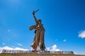 Front view of Motherland Calls monument in Mamayev Kurgan in Volgograd, Russia. Royalty Free Stock Photo