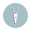 Front view motorbike, transport badge icon. Simple glyph, flat vector of transport icons for ui and ux, website or mobile Royalty Free Stock Photo