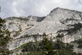 Front view of a mountain in Yosemite National Park Royalty Free Stock Photo