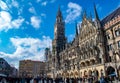 Front view of Munich Town Hall, Bavaria, Germany - March 7,2018 Royalty Free Stock Photo