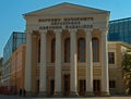 Front view on a national theater in Subotica, Serbia