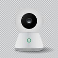 Front view of new security surveillance camera. Vector illustration