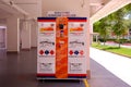 Front view of Norwegian Salmon ATM in Yishun heartland. World` first salmon vending machines was unveiled in Wisteria shopping Royalty Free Stock Photo