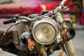 Front View Of An Old Motorbike Royalty Free Stock Photo