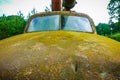 Front view of old car, window Royalty Free Stock Photo