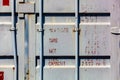 Front view of weathered shipping container Royalty Free Stock Photo