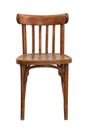 Front view of old wooden chair Royalty Free Stock Photo