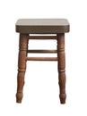 Front view of old wooden stool Royalty Free Stock Photo