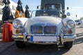 Oldtimer 1951 MG 1600 MK II convertible car at autumn Retro Parade in Ploiesti, Romania