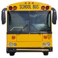 Front view of orange public school bus Royalty Free Stock Photo