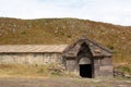 Front view of Orbelian, or Selim, Caravanserai. Vardenyats mountain pass. Vayots Dzor province. Armenia