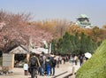 The Front View of Osaka Castle. Royalty Free Stock Photo