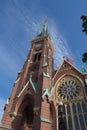 Front view of Oscar Fredriks Church, Gothenburg, Sweden.