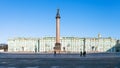 front view of Palace Square with Alexander Column Royalty Free Stock Photo