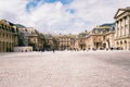 The front view of the Palace of Versailles