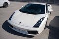 pearl white Lamborghini Gallardo Italian supercar