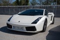 pearl white Lamborghini Gallardo Italian supercar